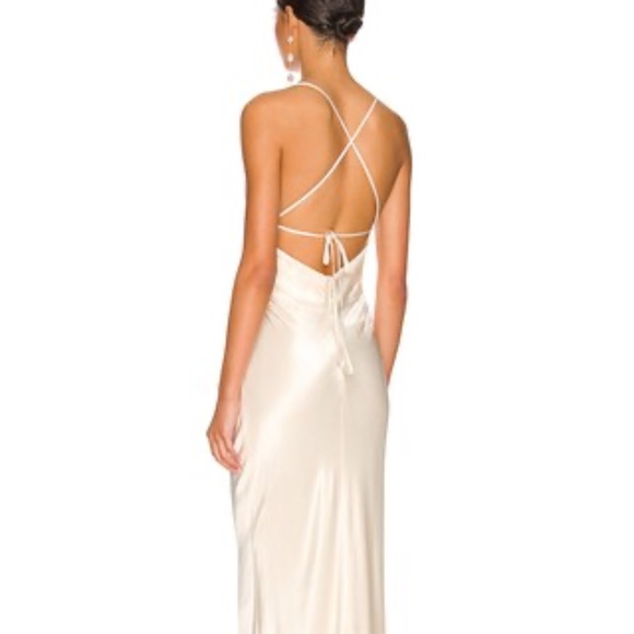 Shona Joy La Lune Lace Back Maxi Dress in Cream - Picture 3 of 12